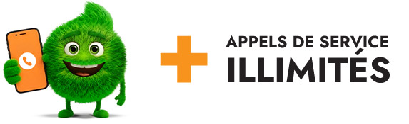 La mascotte Experts Verts qui est au téléphone